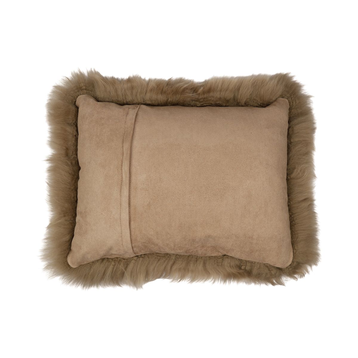 Coussin en peau de mouton | Laine longue | Nouvelle-Zélande | 35x45 cm Taupe