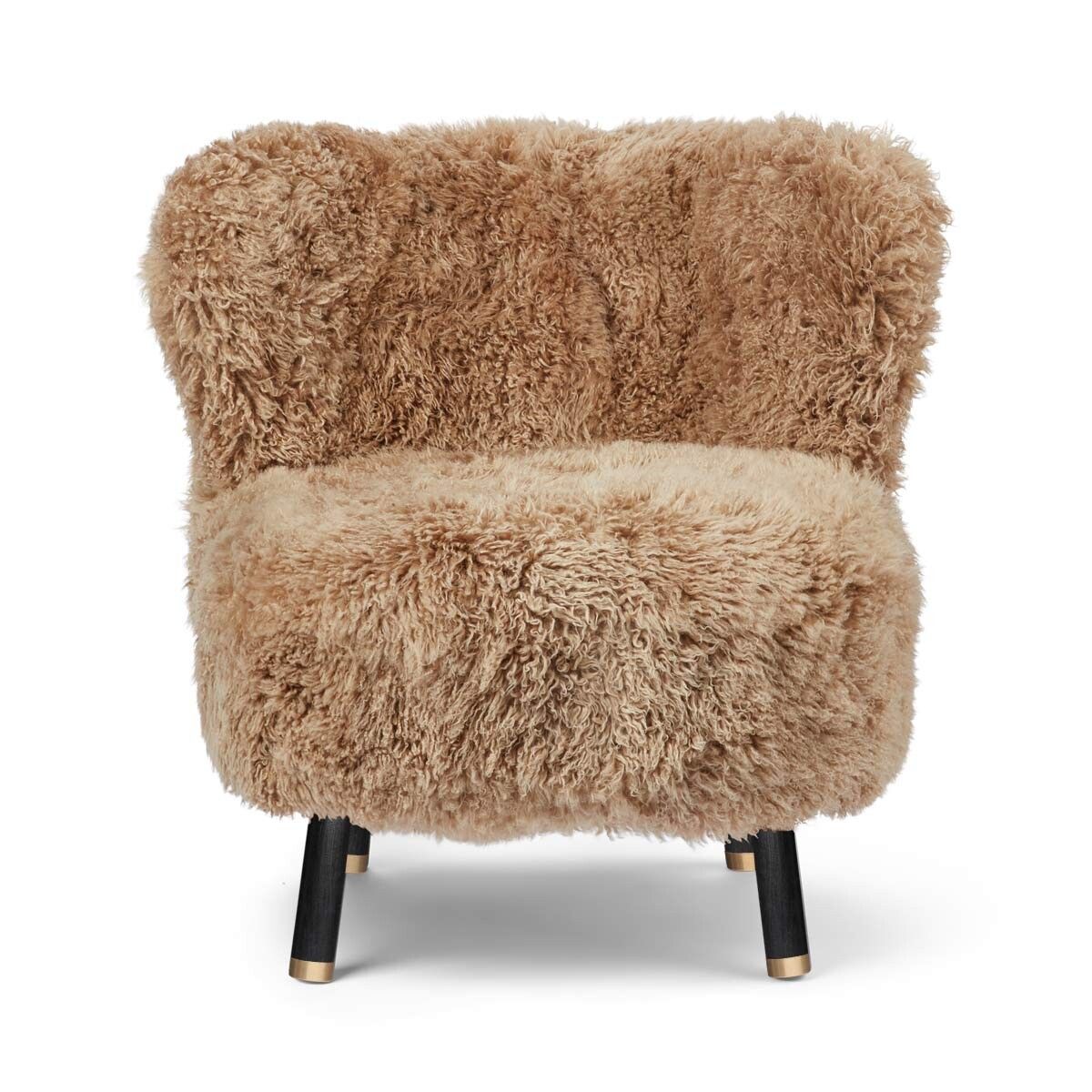 Fauteuil lounge Emil | Laine longue Miel