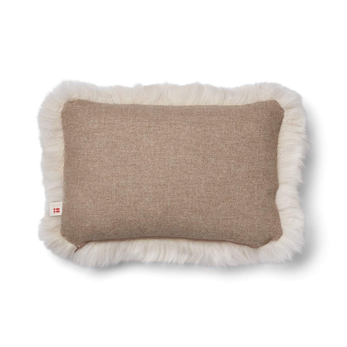 Coussin en peau de mouton longue laine - 52x52 cm | 34x52 cm
