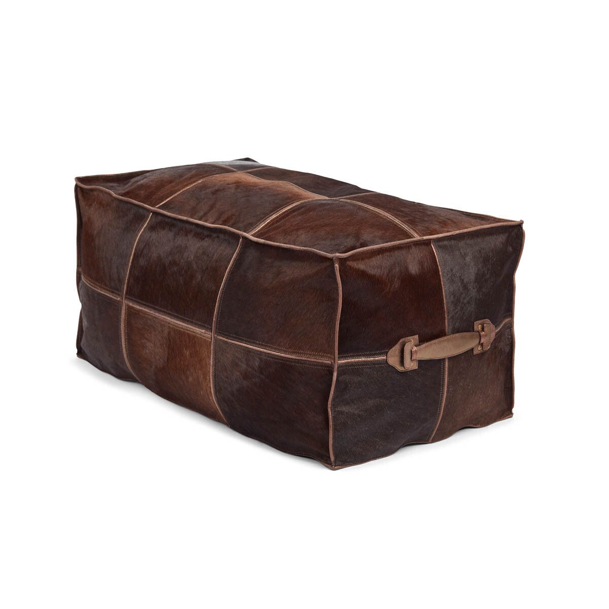 Calf Leather Pouf | Long