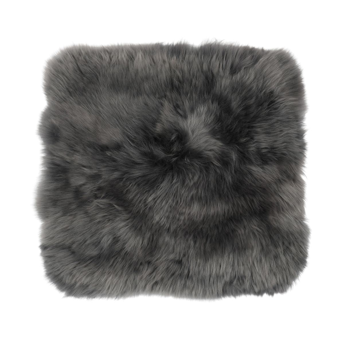 Housse de coussin de siège | Laine longue | Nouvelle-Zélande | 50,5 x 50,5 cm Acier