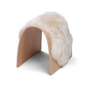 Dessus de tabouret en peau de mouton | Laine longue