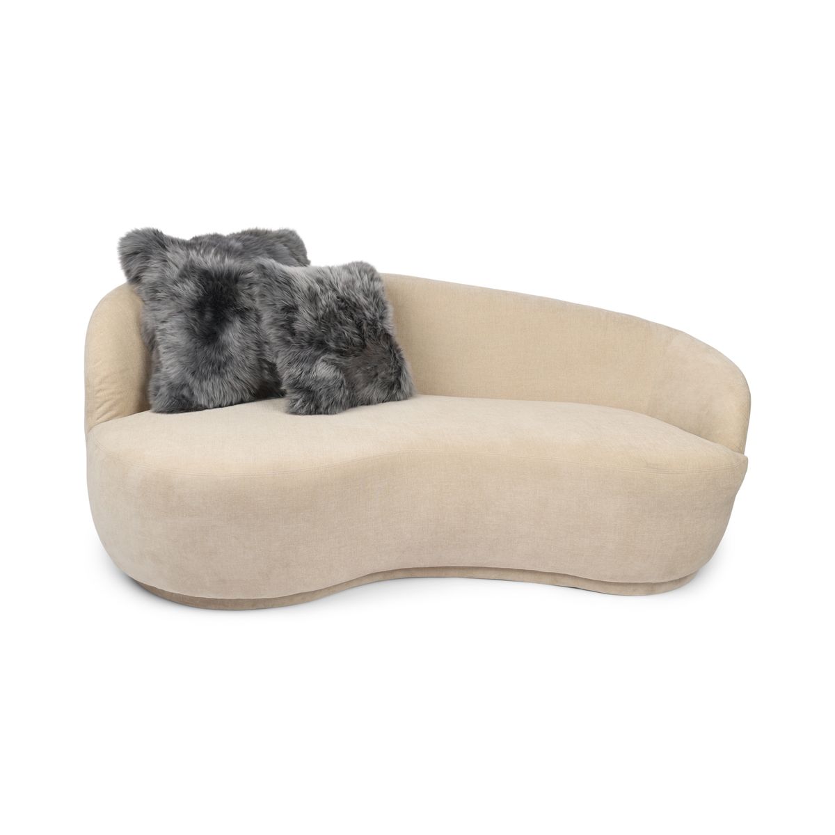 Housse de coussin de siège | Laine longue | Nouvelle-Zélande | 50,5 x 50,5 cm Acier