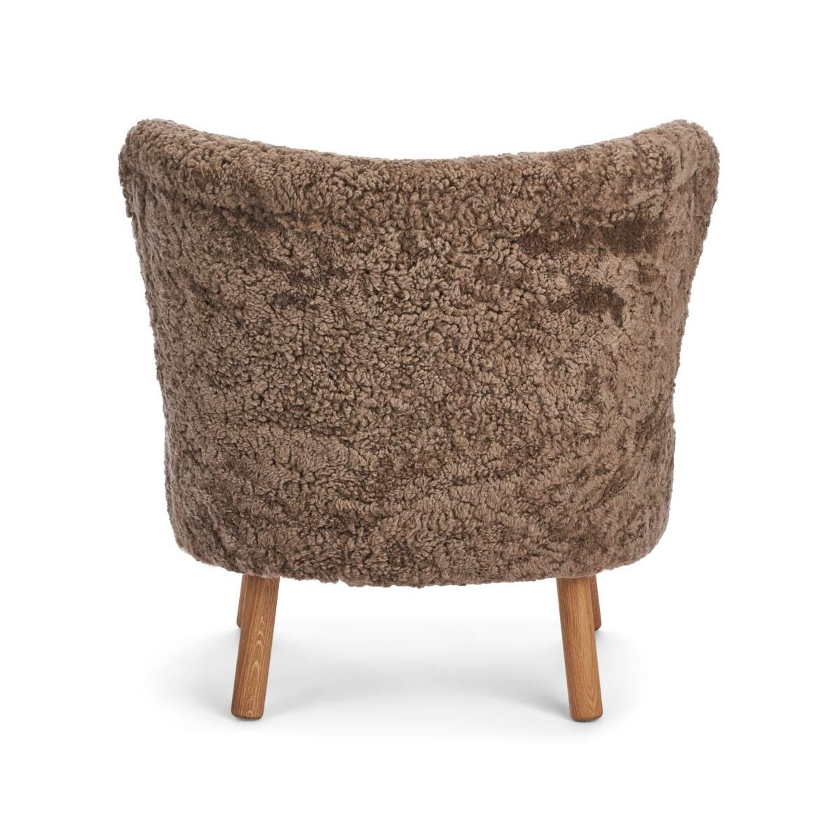 Fauteuil lounge Emil | Laine courte Taupe