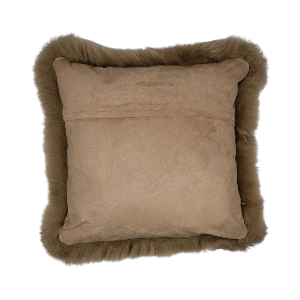 Coussin en peau de mouton | Laine longue | Nouvelle-Zélande | 50x50 cm Taupe