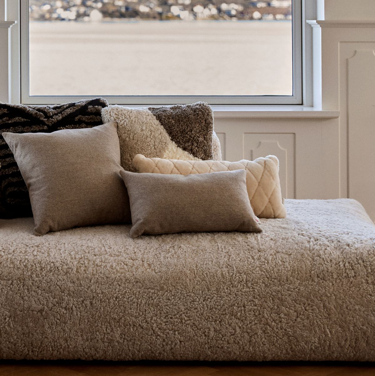 Coussin double face | 52x52 cm | 34x52 cm Beige