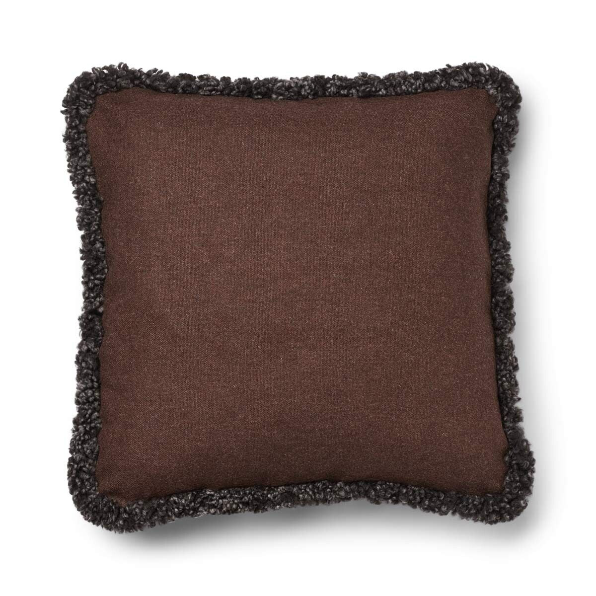 Short-Wool Sheepskin Cushion | SW trim | 52x52 cm
