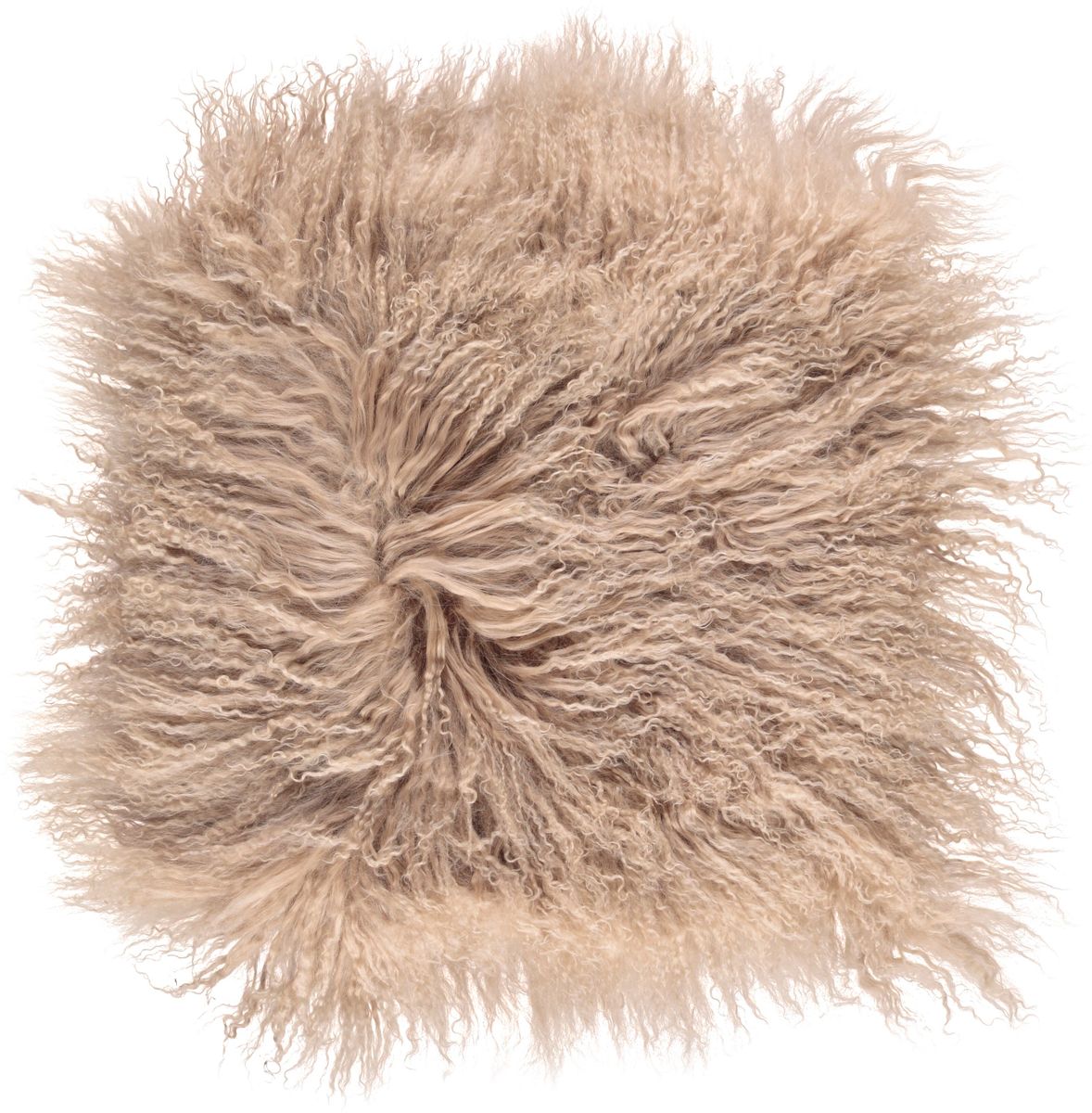 Coussin en peau de mouton bouclée | double face | 56x56 cm | 40x40 cm