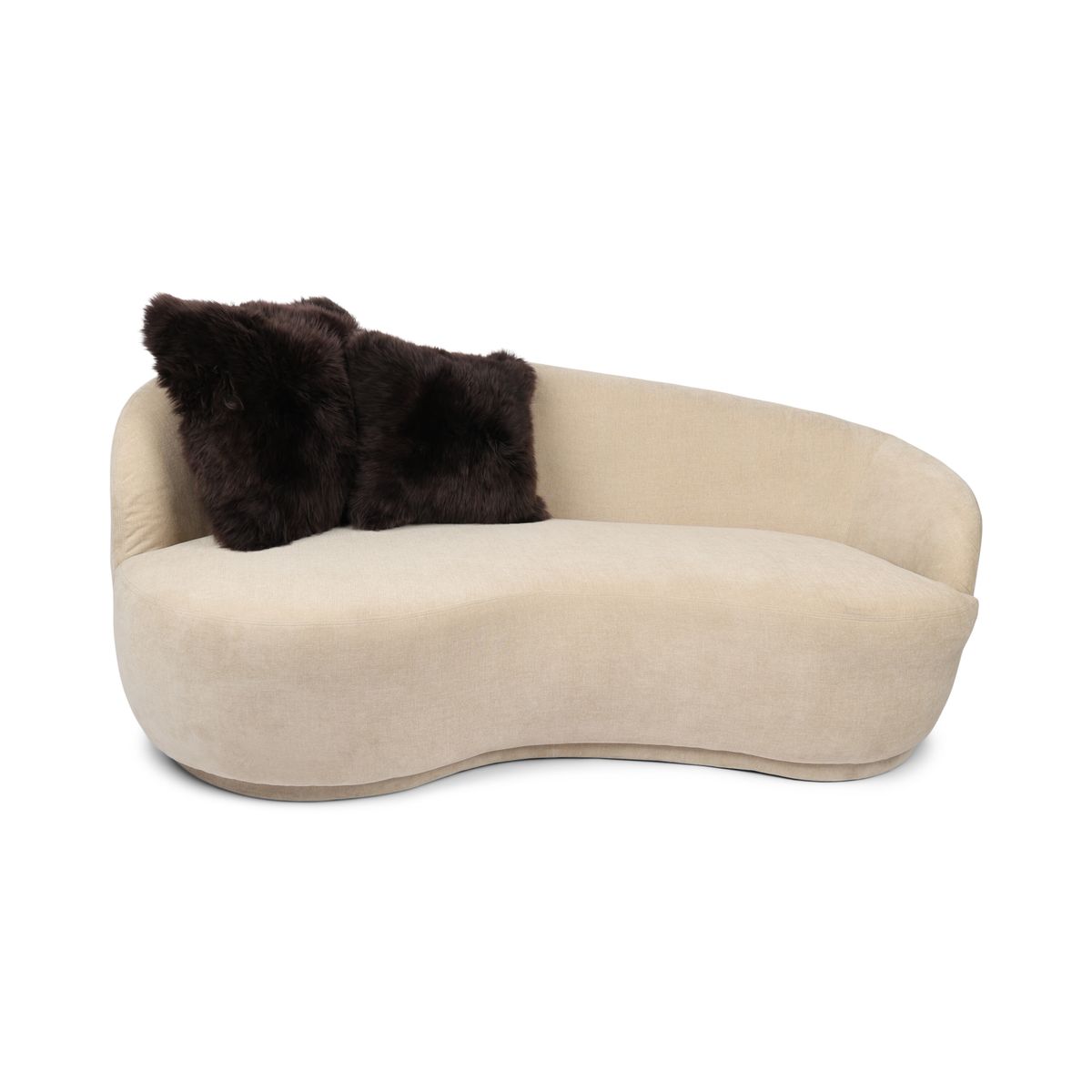 Housse de coussin de siège | Laine longue | Nouvelle-Zélande | 50,5 x 50,5 cm Chocolat