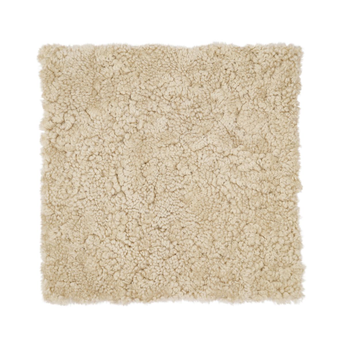 Dessus de siège en laine courte de Nouvelle-Zélande | 40 x 40 cm Beige