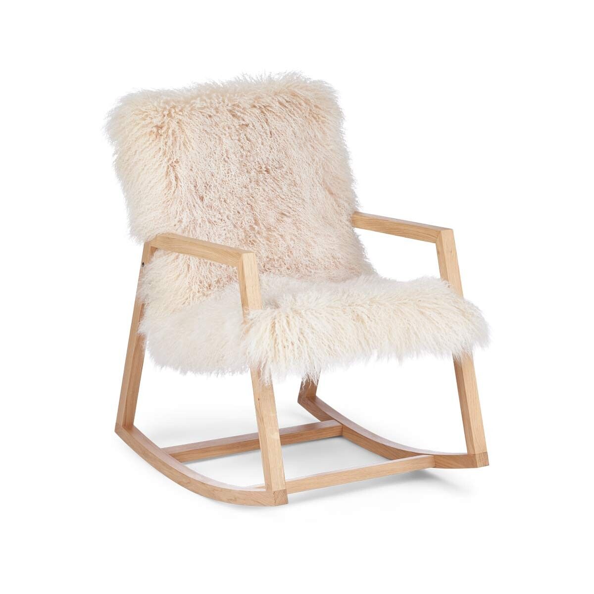 Fauteuil à bascule Huile naturelle de frêne