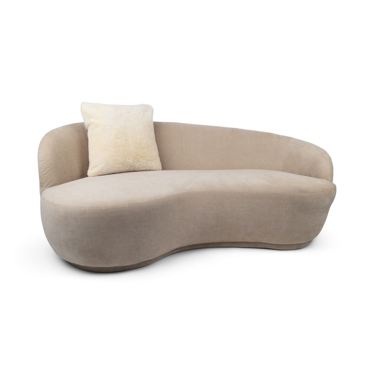 Coussin premium en peau de mouton | Poils longs | Nouvelle-Zélande | Double face Perle