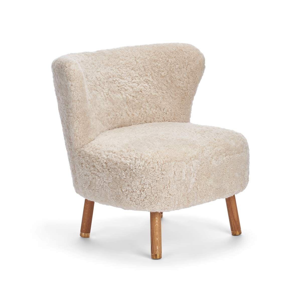 Fauteuil lounge Emil | Laine courte