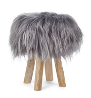 Dessus de tabouret en peau de mouton islandaise