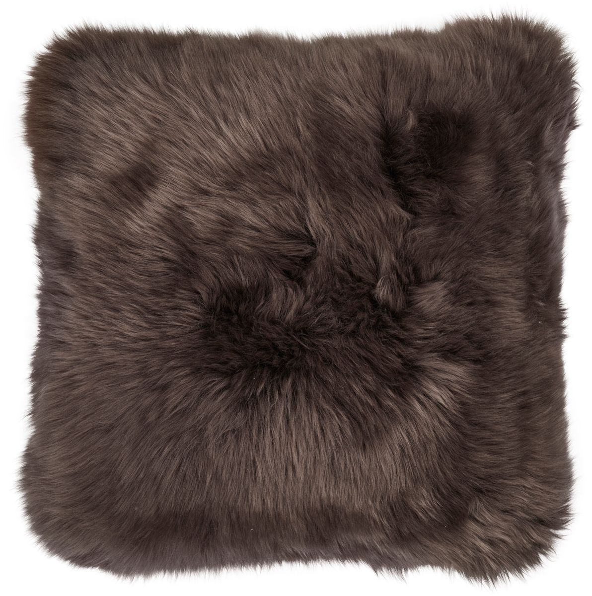 Long-Wool Sheepskin Cushion | LW | Leather backing