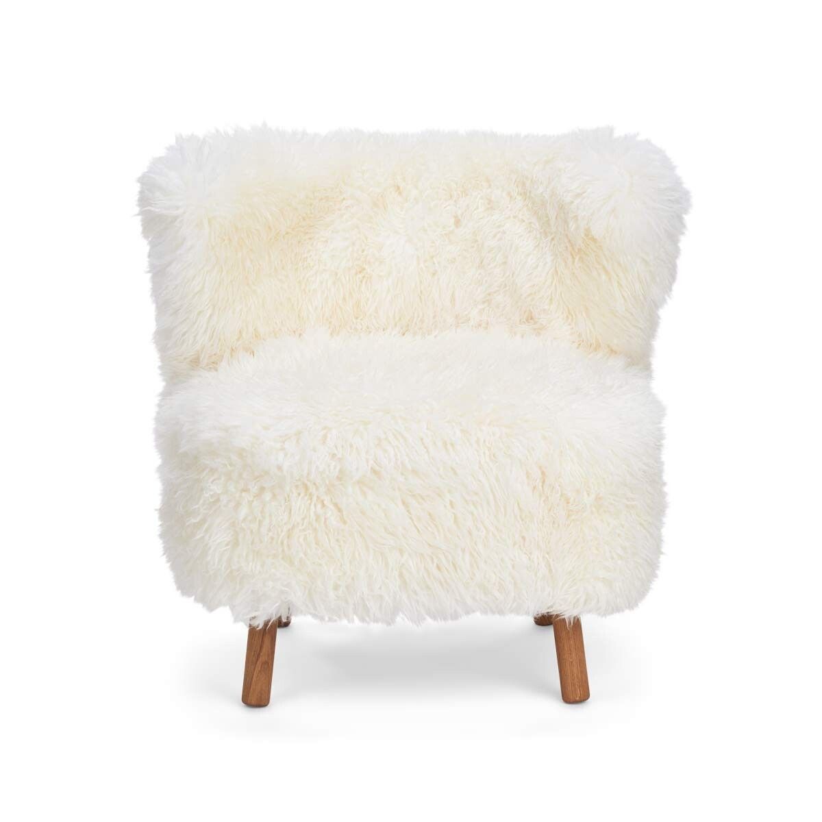 Fauteuil lounge Emil | Laine longue Blanche-Neige