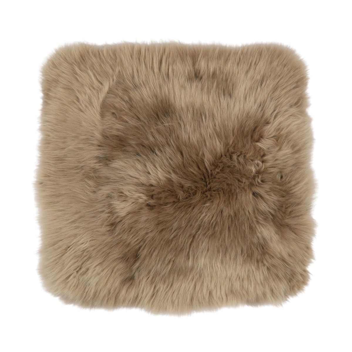 Housse de coussin de siège | Laine longue | Nouvelle-Zélande | 50,5 x 50,5 cm Taupe