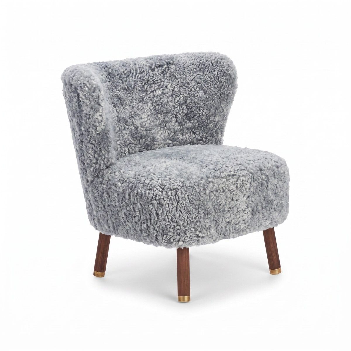 Fauteuil lounge Emil | Laine courte