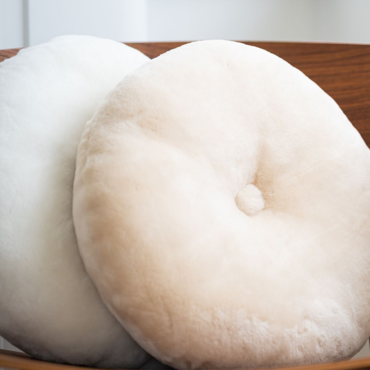 Coussin Mocassin | Double face | Ø45 cm Châtaigne