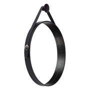 Miroir en cuir Ø60 cm