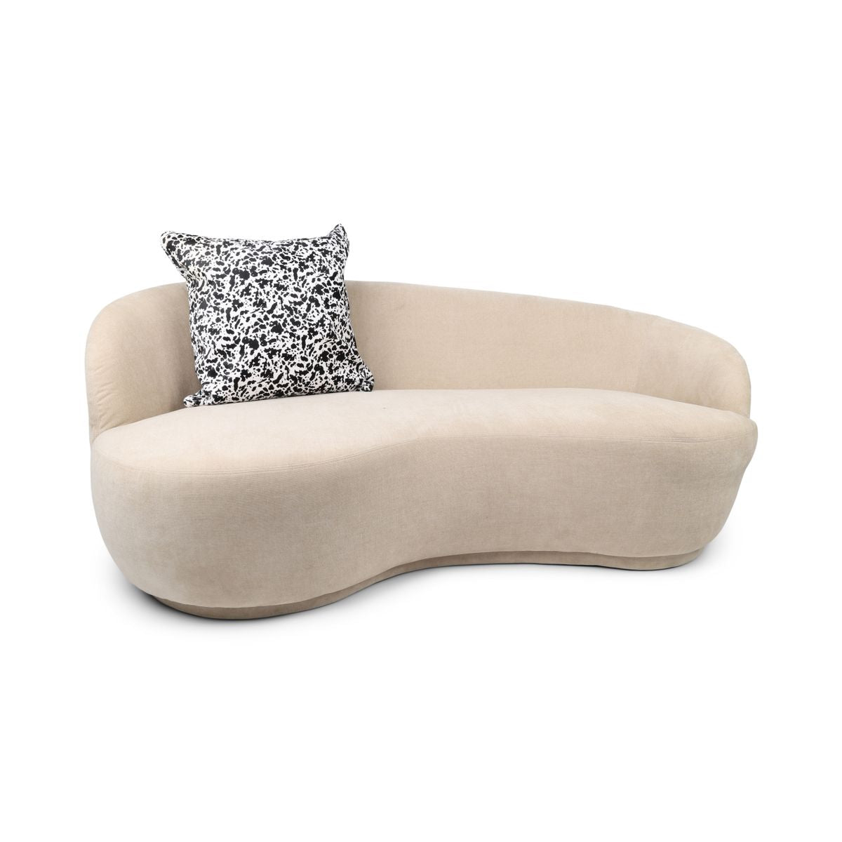 Coussin premium en peau de vache | Double face White/Black Cow Print