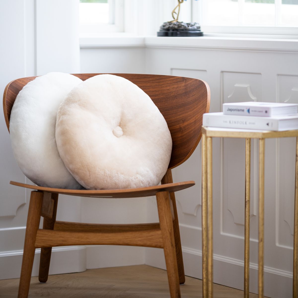 Coussin Mocassin | Double face | Ø45 cm Châtaigne