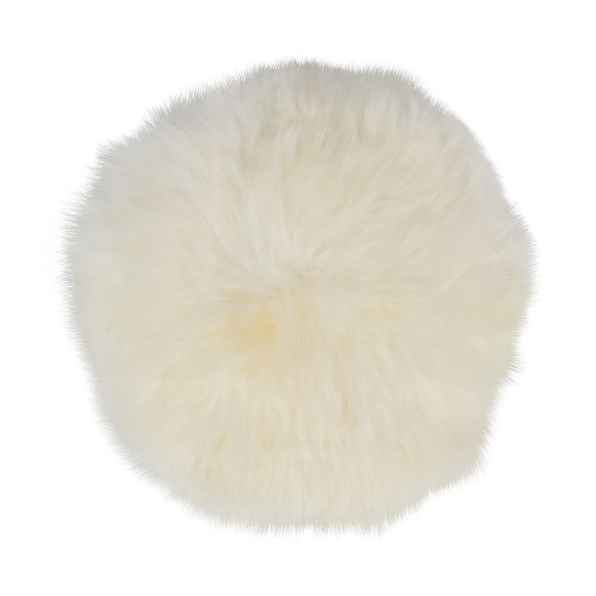 Dessus de siège en peau de mouton | Laine longue | Lot de 2 | Ø35 cm