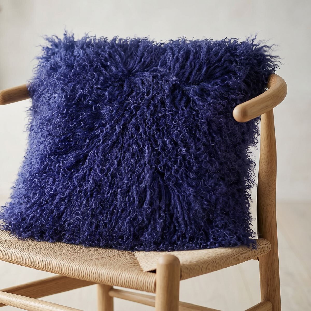 Coussin bouclé | 28x56 cm | 40x40 cm Bleu Marine