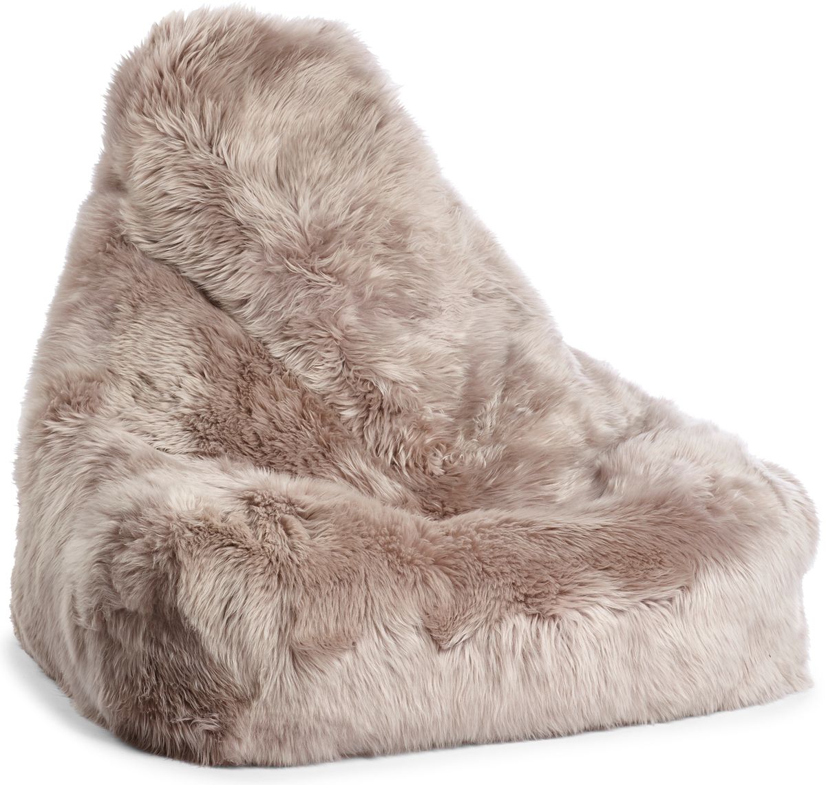 Fauteuil pouf en peau de mouton | Laine longue