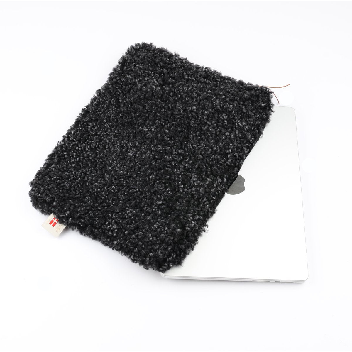 Housse d’ordinateur en peau de mouton | 36 × 28 cm Anthracite