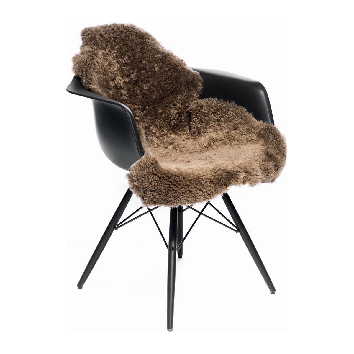 Peau de mouton bouclée à laine courte 100 x 60 cm