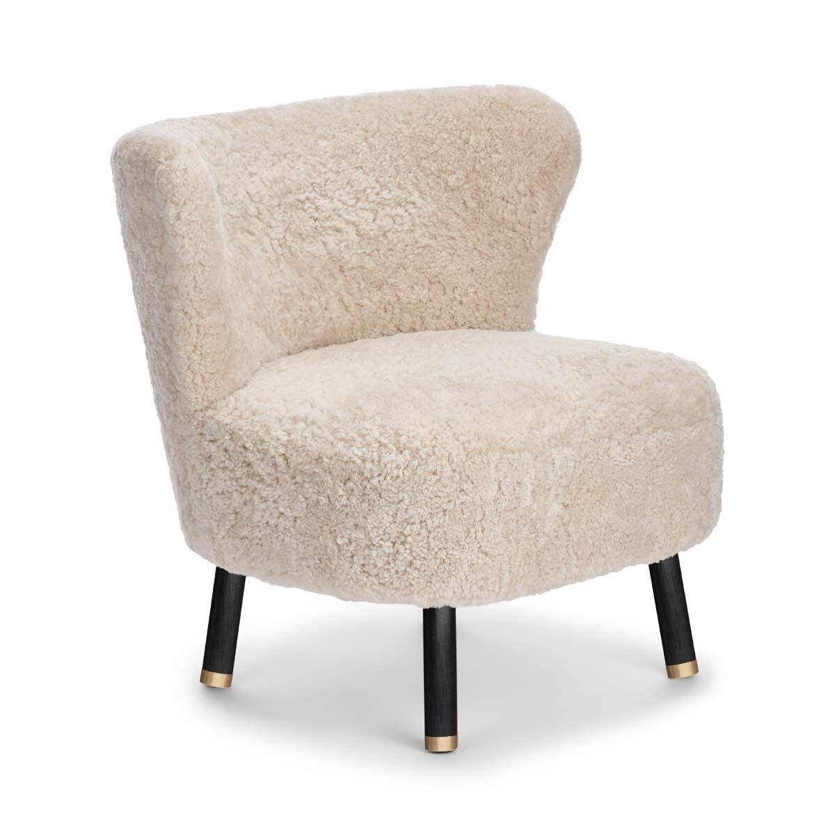 Emil Lounge Chair | Brass | Short Wool