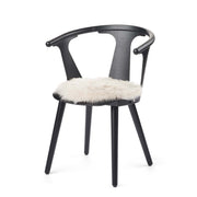 Dessus de siège en peau de mouton | Laine longue | Ø38 cm