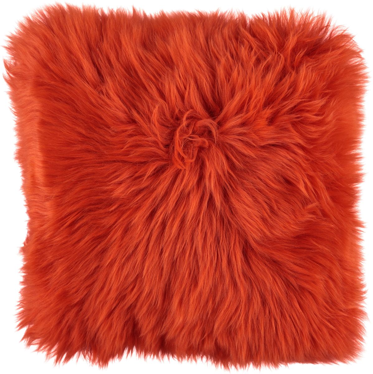 Coussin en peau de mouton longue laine | 35x35 cm Fiesta
