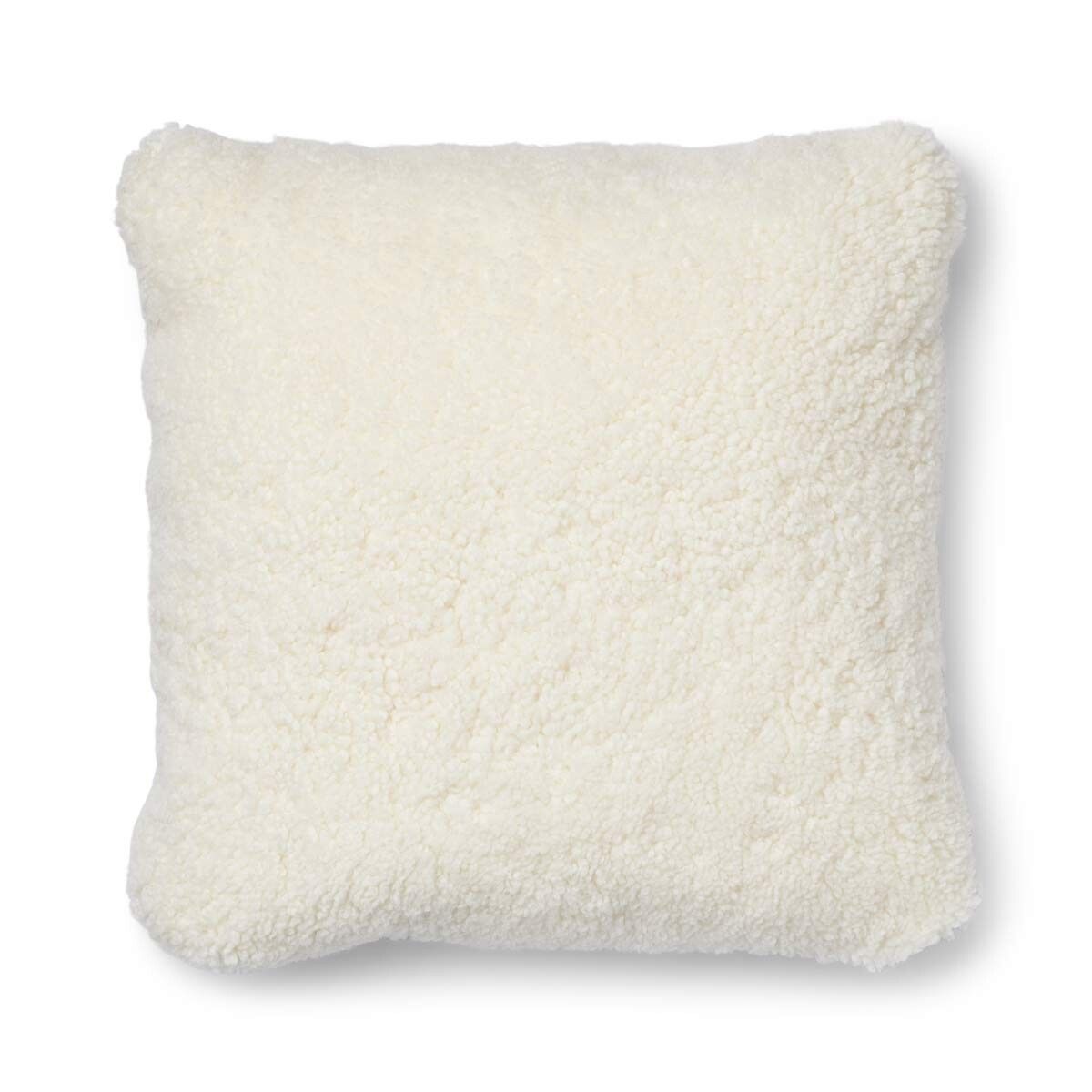 Coussin en laine courte de mouton - 52x52 cm