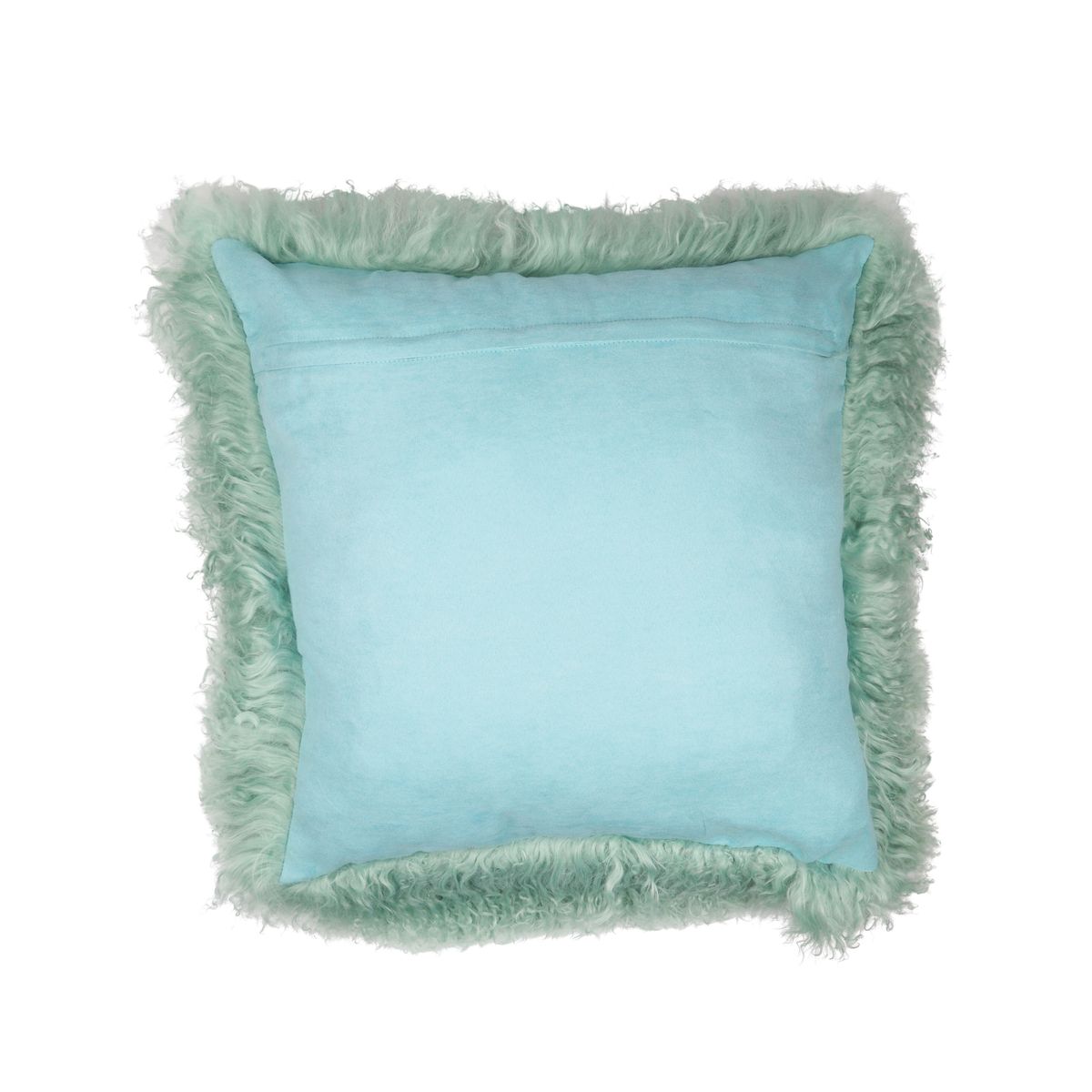 Coussin en peau de mouton tibétain | 50x50 cm Menthe