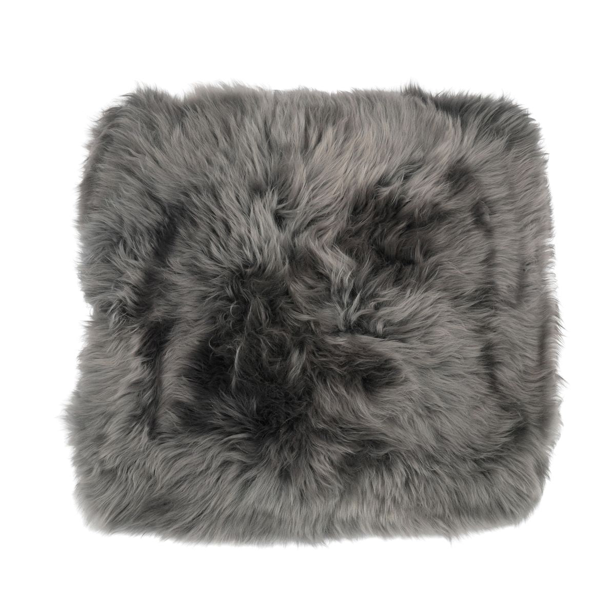 Dessus de siège avec envers | Laine longue | Nouvelle-Zélande | 40 × 40 cm Acier