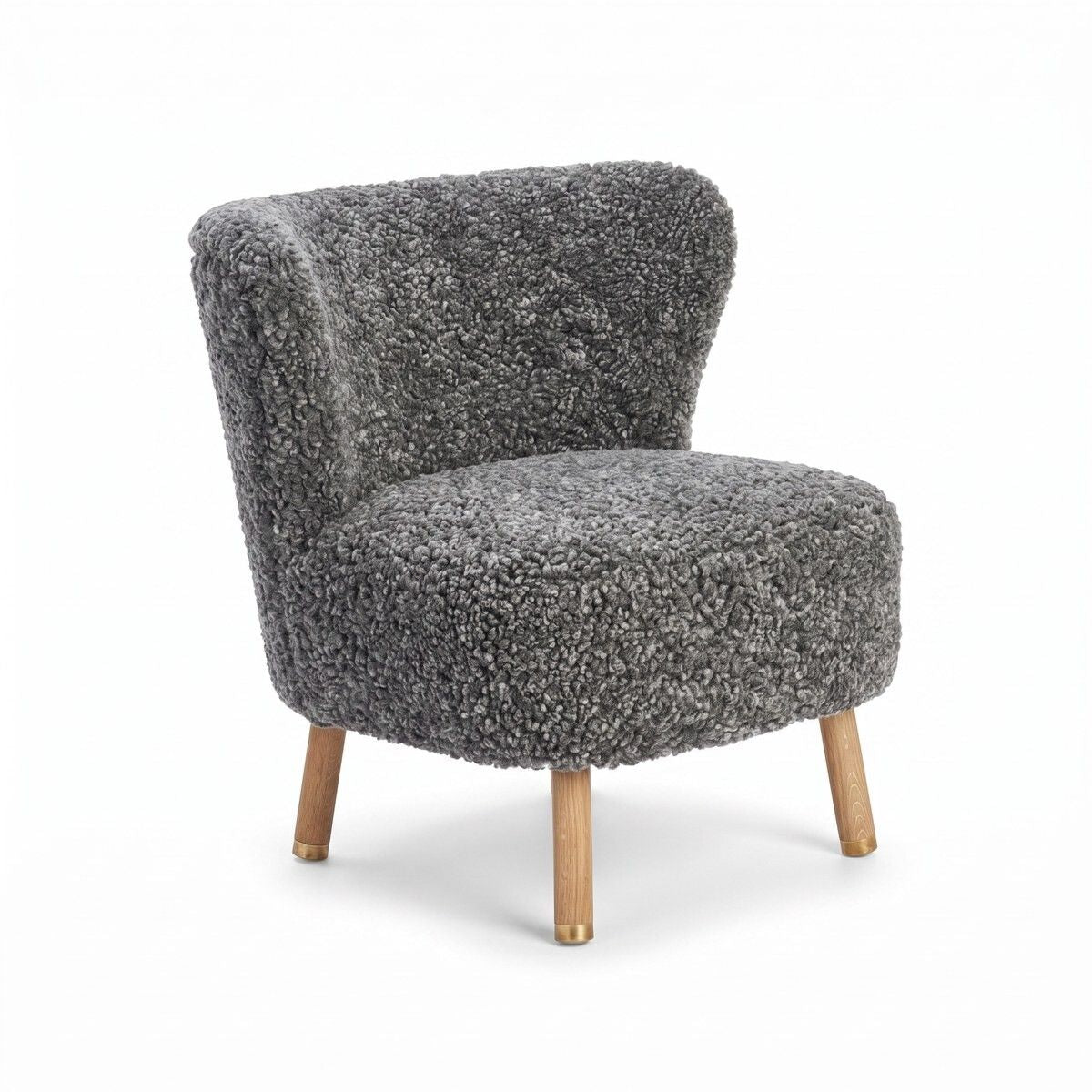 Fauteuil lounge Emil | Laine courte