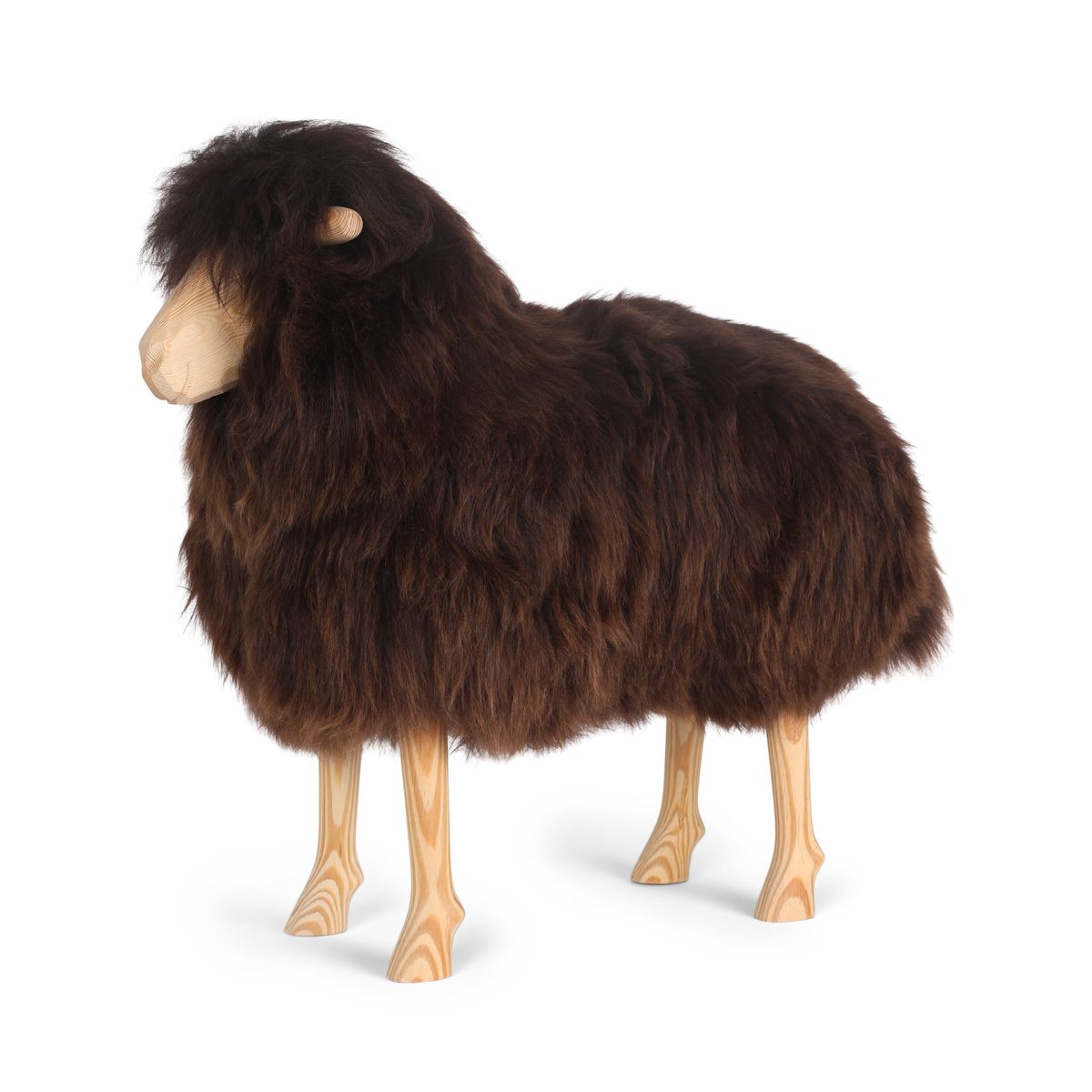 Mouton décoratif debout Signature | Petit Marron Naturel