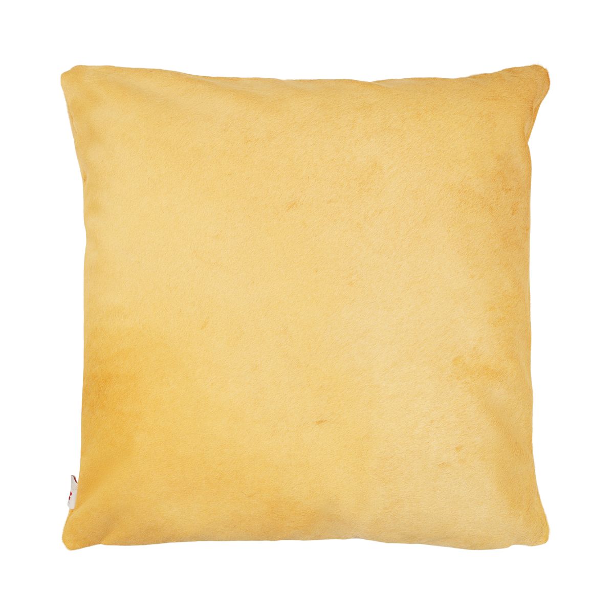 Coussin premium en peau de vache | Double face Jaune Moutarde