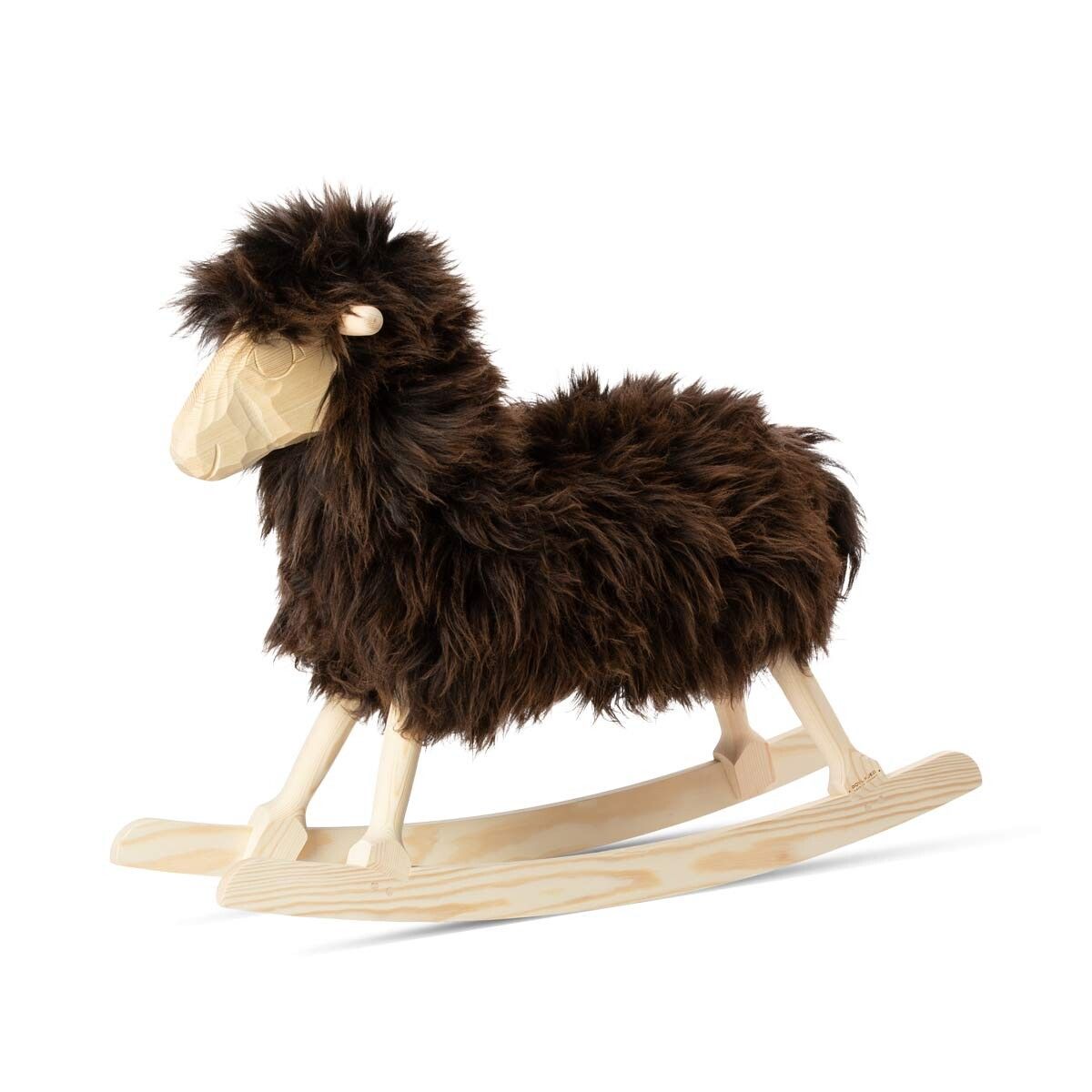 Mouton à bascule | Laine courte | L85 × l25 × H60 cm | Grand