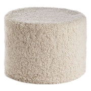 Pouf en peau de mouton bouclée | Laine courte