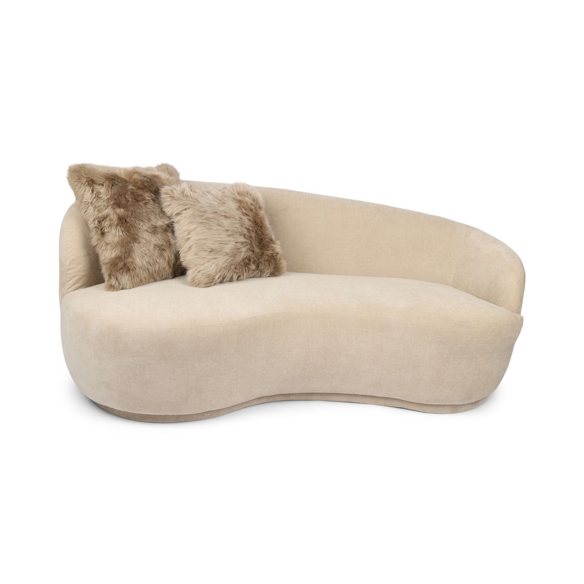 Housse de coussin de siège | Laine longue | Nouvelle-Zélande | 40x40 cm Taupe