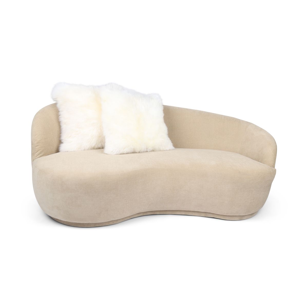 Housse de coussin de siège | Laine longue | Nouvelle-Zélande | 50,5 x 50,5 cm Ivoire