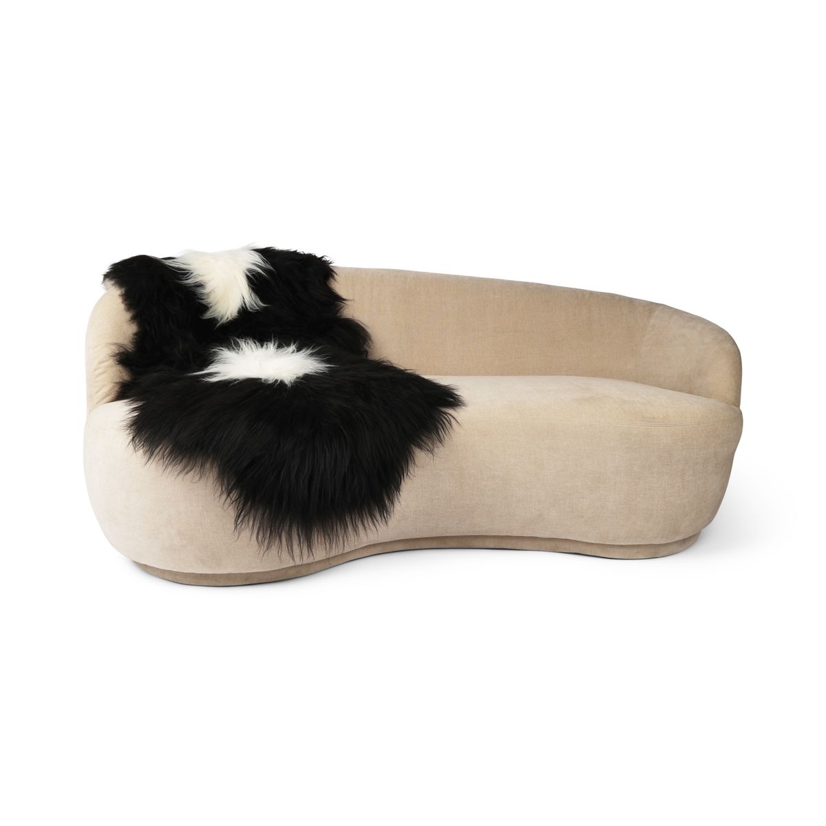 Peau de mouton islandaise double | Couleurs naturelles | Laine longue | 160 cm Mix blanc