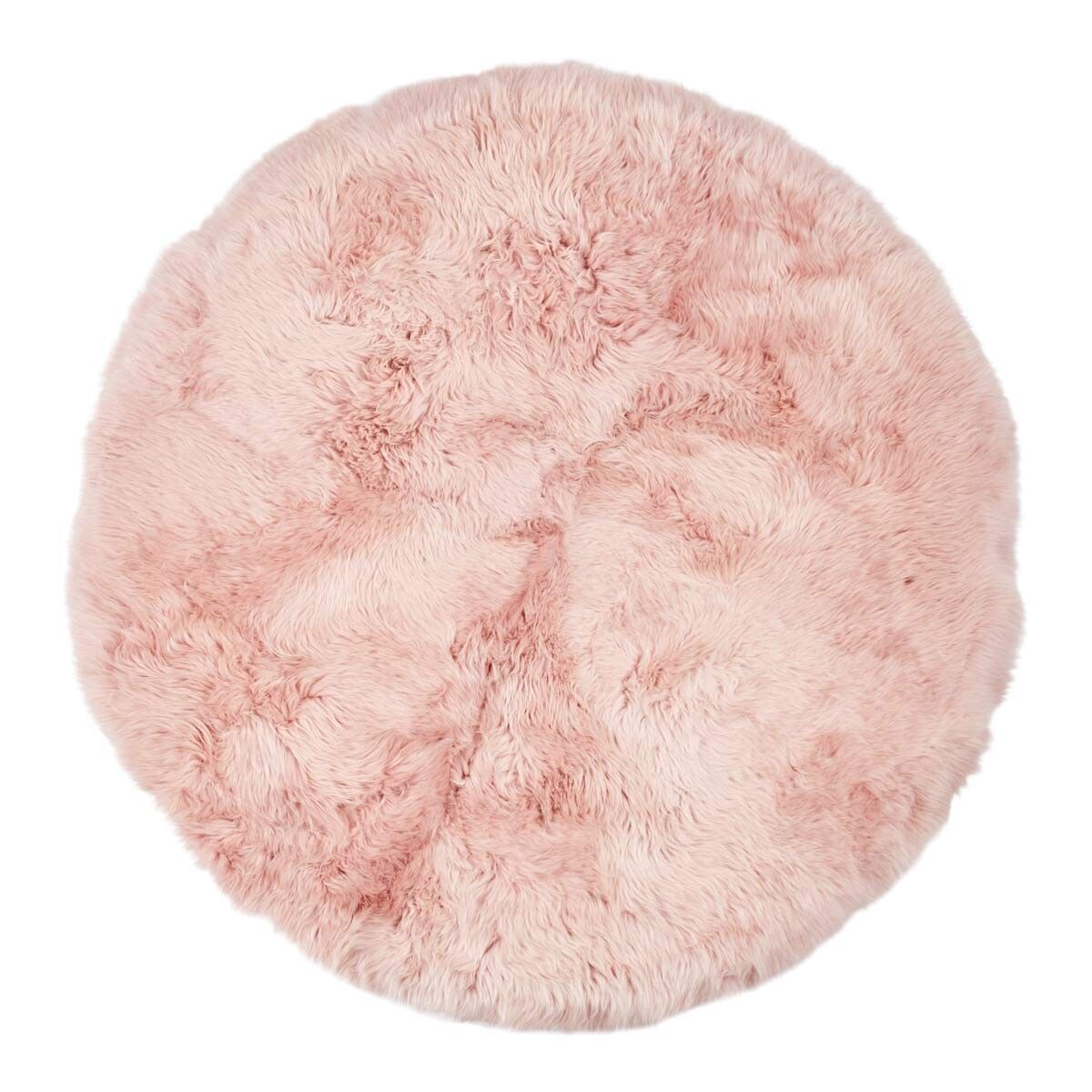 Long Wool Sheepskin Design Rug | Ø140 cm