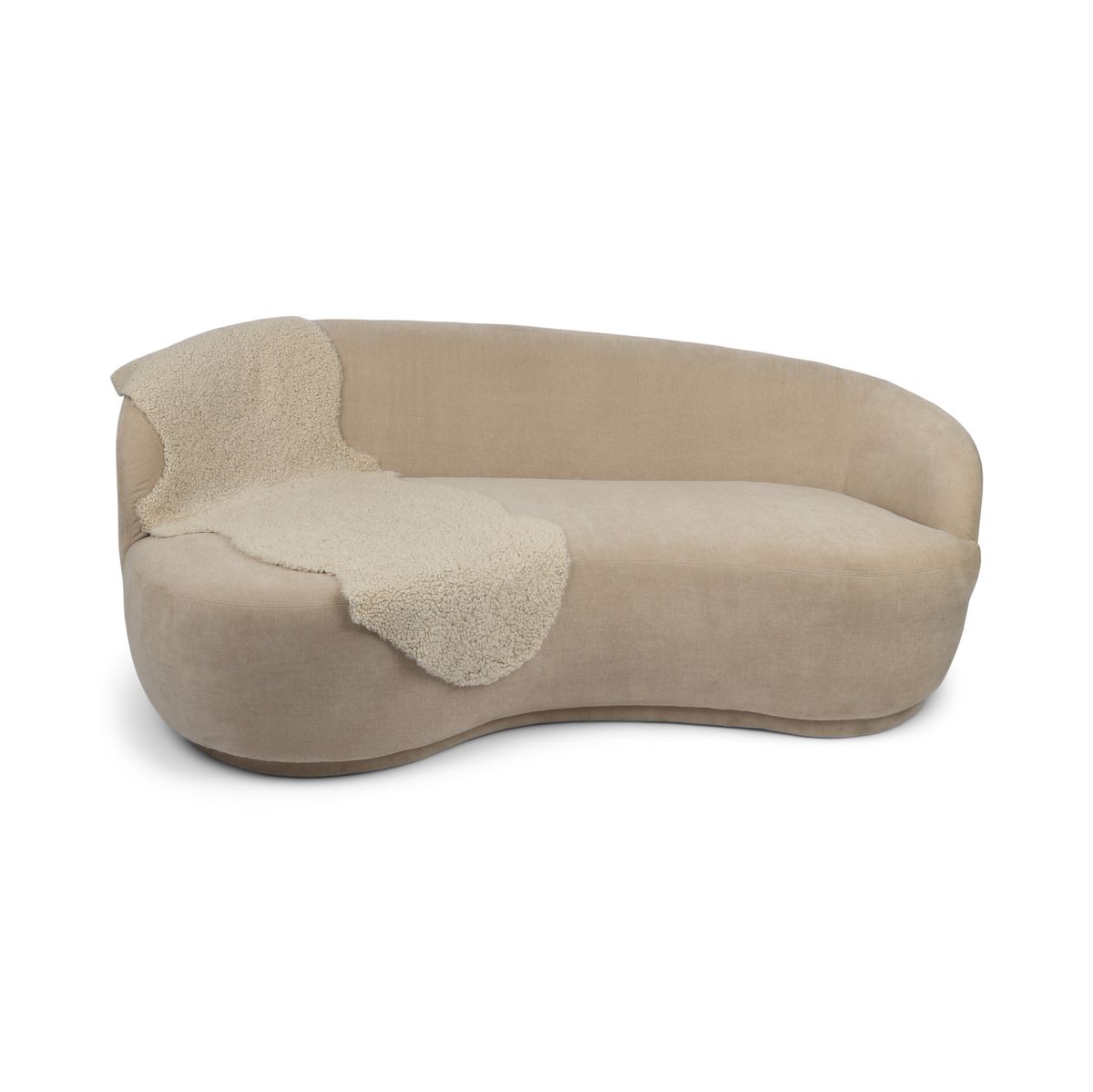 Double peau de mouton | Laine courte | Nouvelle-Zélande | 160x60 cm Beige