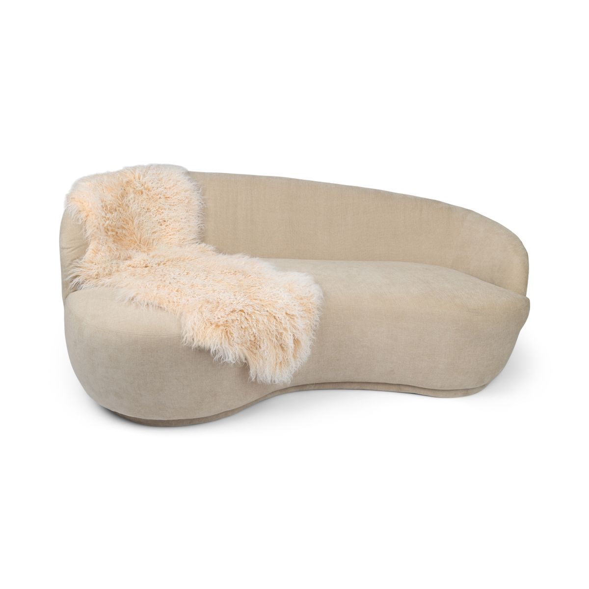 Peau de mouton tibétaine double | 150 × 50 cm Lever de soleil arctique