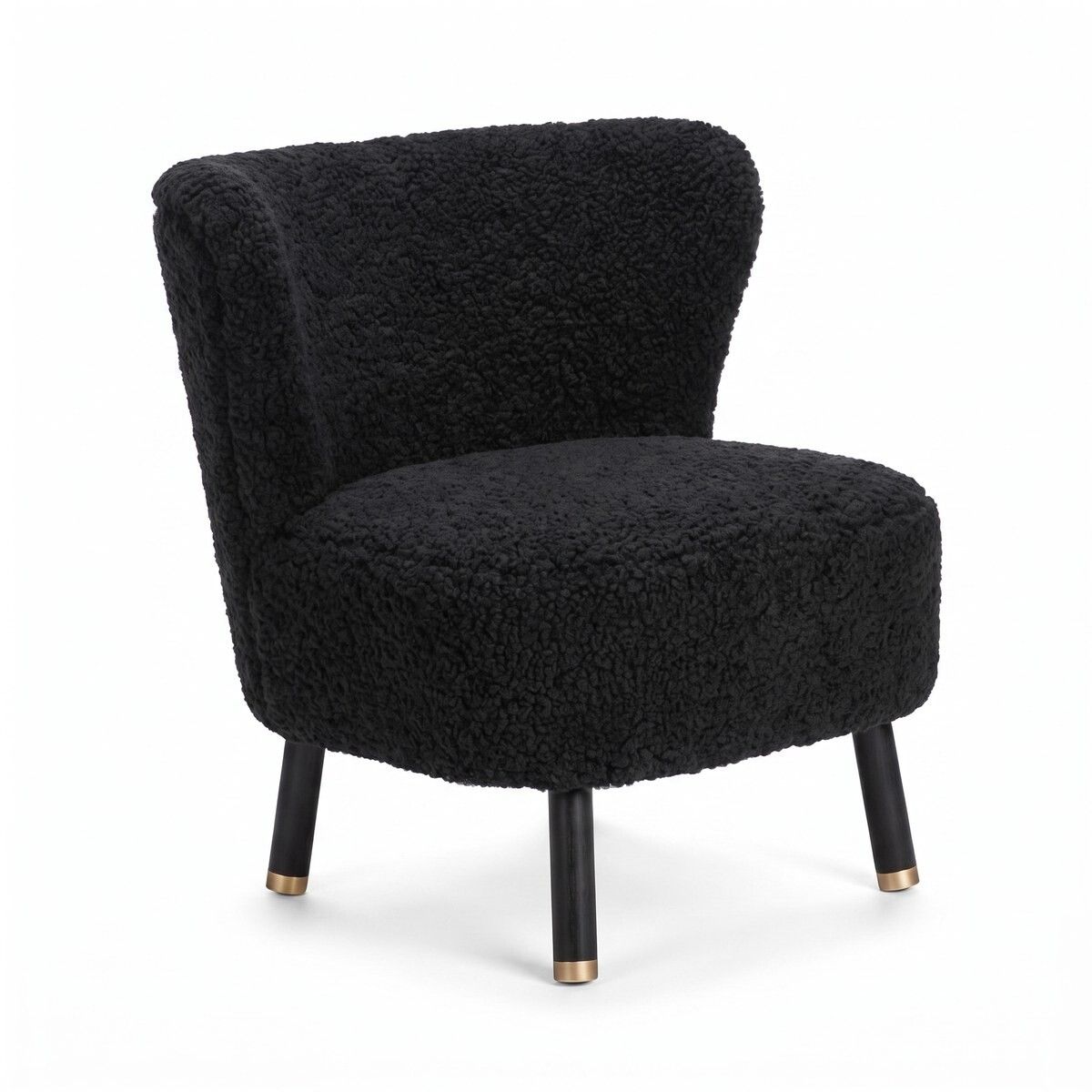 Fauteuil lounge Emil | Laine courte