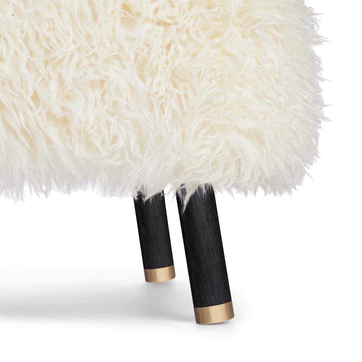 Fauteuil lounge Emil | Laine longue Blanche-Neige